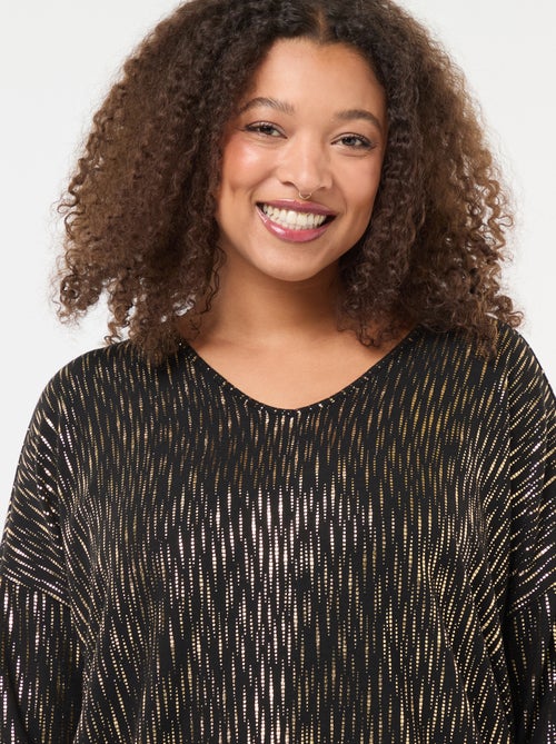 T-shirt stampata dorata 'Only Carmakoma' - Kiabi