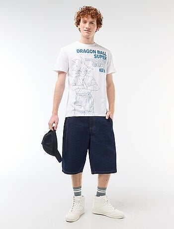 T-shirt stampata 'dragon ball' in cotone
