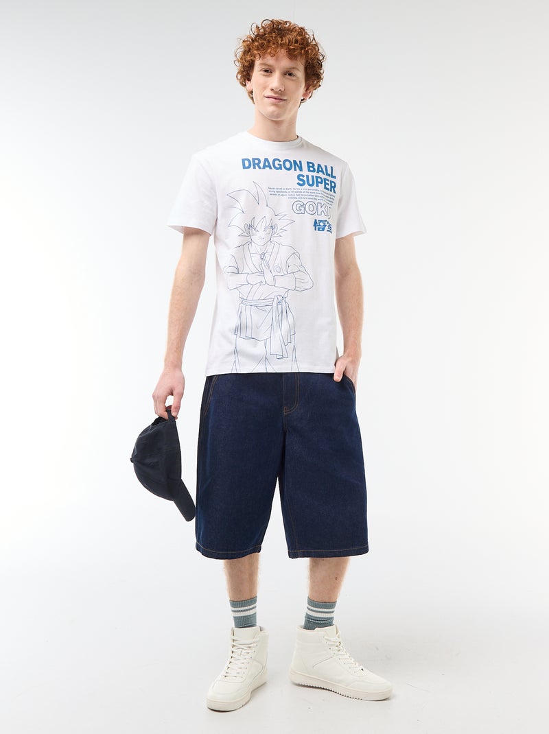 T-shirt stampata 'dragon ball' in cotone Bianco - Kiabi