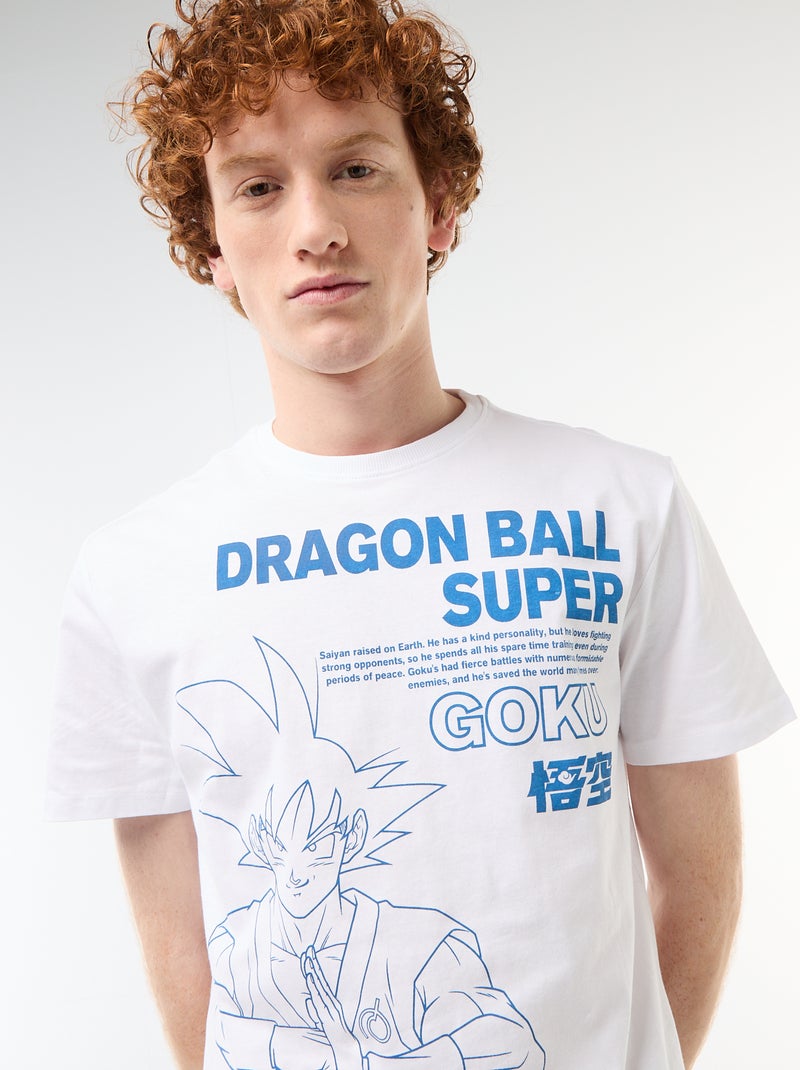 T-shirt stampata 'dragon ball' in cotone Bianco - Kiabi