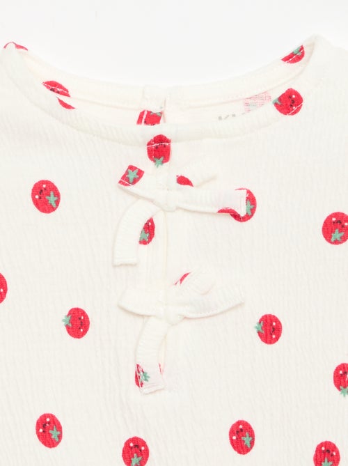 T-shirt stampata e con volant - Kiabi