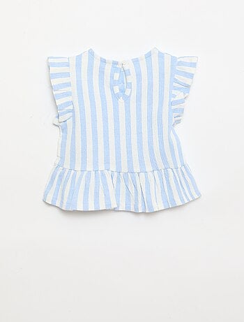 T-shirt stampata e con volant