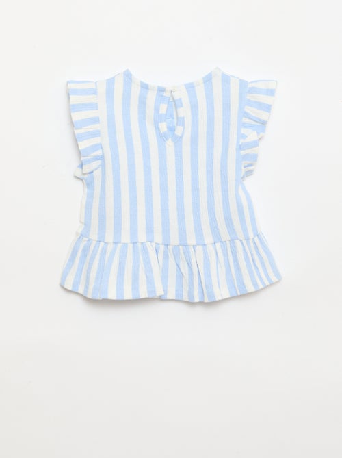 T-shirt stampata e con volant - Kiabi