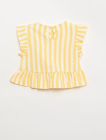 T-shirt stampata e con volant