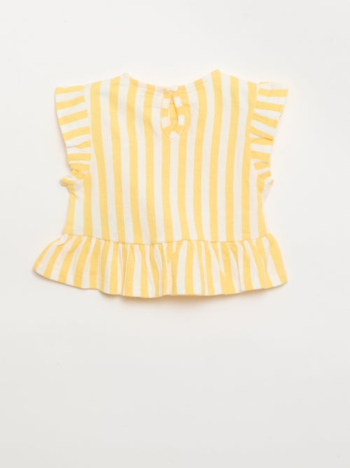 T-shirt stampata e con volant - Kiabi