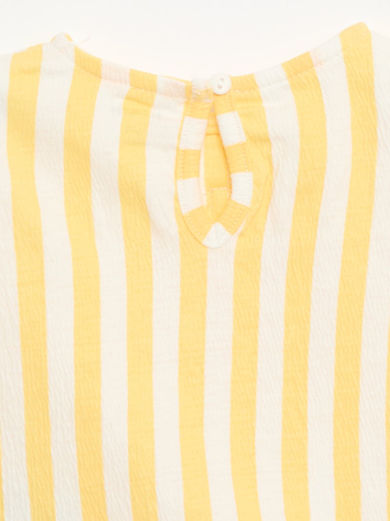 T-shirt stampata e con volant Giallo - Kiabi