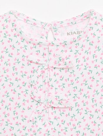 T-shirt stampata e con volant