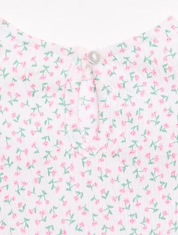 T-shirt stampata e con volant