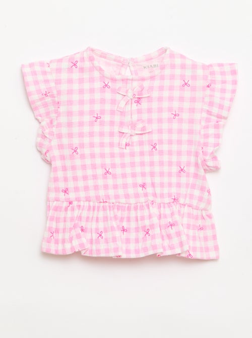 T-shirt stampata e con volant - Kiabi