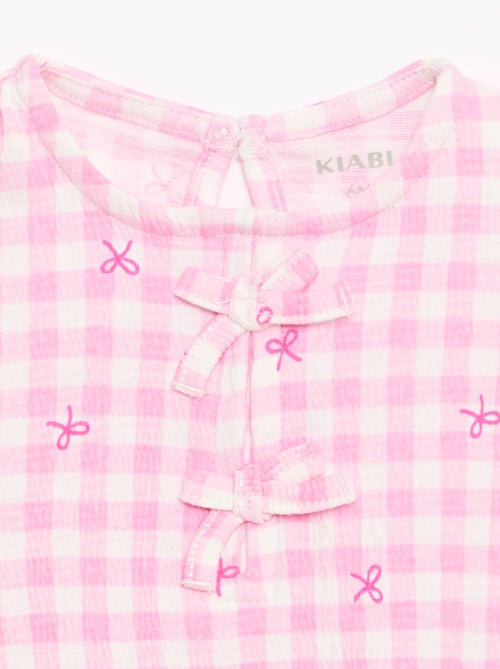 T-shirt stampata e con volant - Kiabi