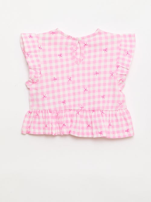 T-shirt stampata e con volant - Kiabi