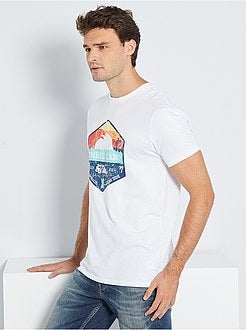 Uomini alti più di 190cm - T-shirt stampata eco-sostenibile +190 cm - Kiabi