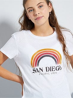 Ragazza 10-18 anni - T-shirt stampata 'eco-sostenibile' - Kiabi