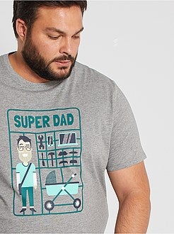 Taglie forti Uomo - T-shirt stampata eco-sostenibile - Kiabi