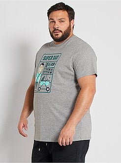 Taglie forti Uomo - T-shirt stampata eco-sostenibile - Kiabi