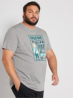 Taglie forti Uomo - T-shirt stampata eco-sostenibile - Kiabi