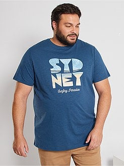 Taglie forti Uomo - T-shirt stampata eco-sostenibile - Kiabi