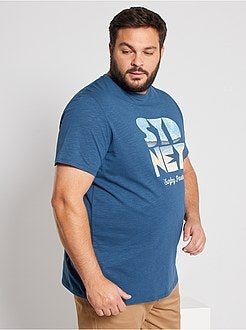 Taglie forti Uomo - T-shirt stampata eco-sostenibile - Kiabi