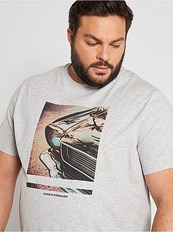 Taglie forti Uomo - T-shirt stampata eco-sostenibile - Kiabi