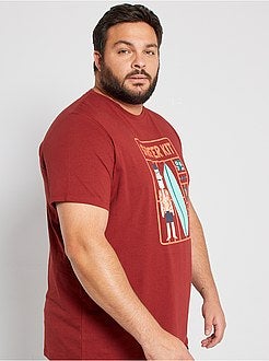 Taglie forti Uomo - T-shirt stampata eco-sostenibile - Kiabi