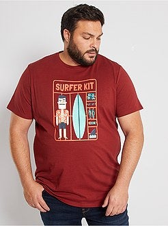 Taglie forti Uomo - T-shirt stampata eco-sostenibile - Kiabi