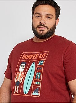 Taglie forti Uomo - T-shirt stampata eco-sostenibile - Kiabi