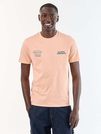 T-shirt stampata fantasia a maniche corte