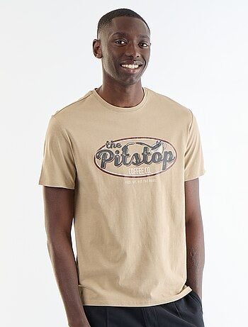 T-shirt stampato fantasia a maniche corte