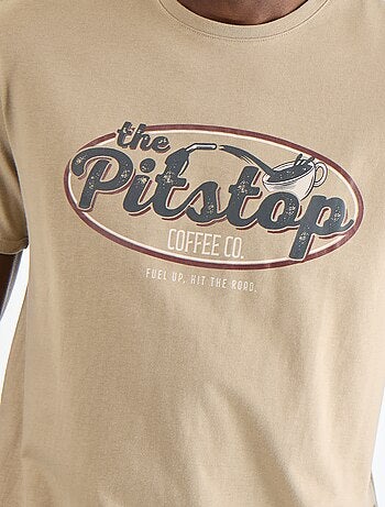 T-shirt stampato fantasia a maniche corte