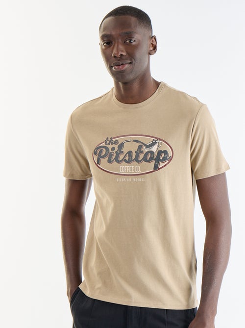 T-shirt stampata fantasia a maniche corte - Kiabi T-shirt stampata fantasia a maniche corte - Kiabi