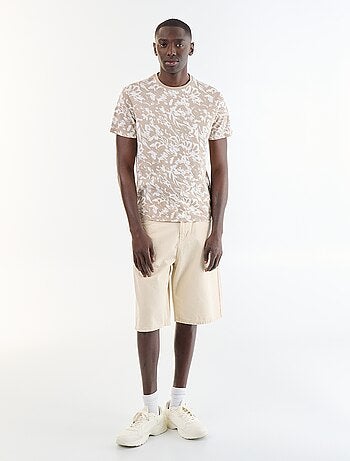 T-shirt stampata fantasia a maniche corte