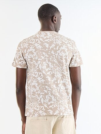 T-shirt stampata fantasia a maniche corte
