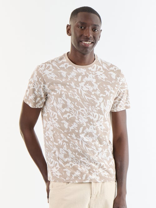 T-shirt stampata fantasia a maniche corte - Kiabi T-shirt stampata fantasia a maniche corte - Kiabi