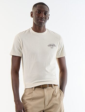 T-shirt stampata fantasia a maniche corte