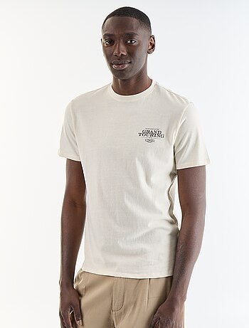 T-shirt stampata fantasia a maniche corte