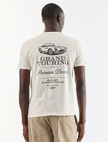 T-shirt stampata fantasia a maniche corte