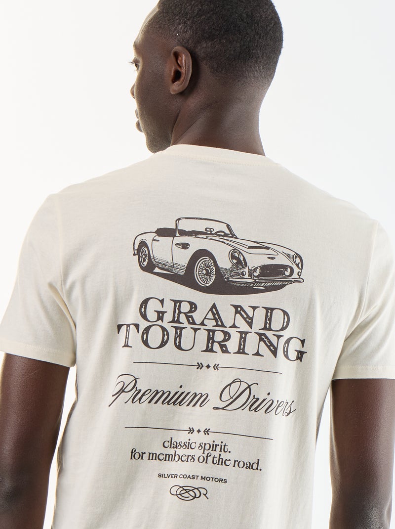 T-shirt stampata fantasia a maniche corte Bianco - Kiabi
