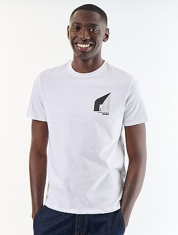 T-shirt stampata fantasia a maniche corte