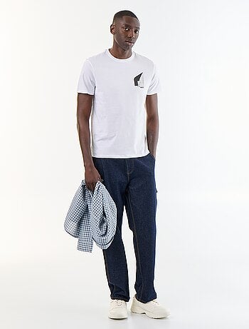 T-shirt stampata fantasia a maniche corte
