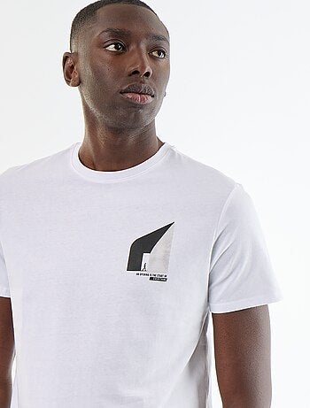 T-shirt stampata fantasia a maniche corte