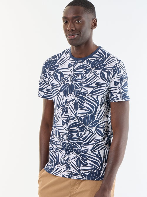T-shirt stampata fantasia a maniche corte - Kiabi T-shirt stampata fantasia a maniche corte - Kiabi