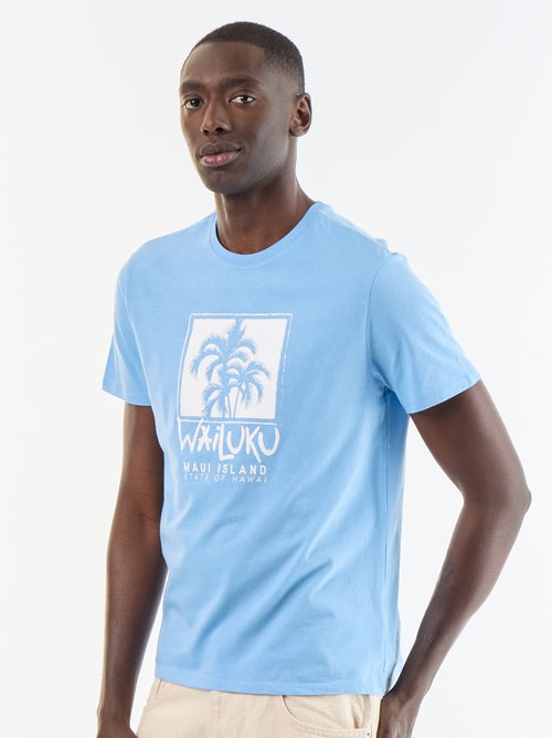 T-shirt stampata fantasia a maniche corte - Kiabi T-shirt stampata fantasia a maniche corte - Kiabi