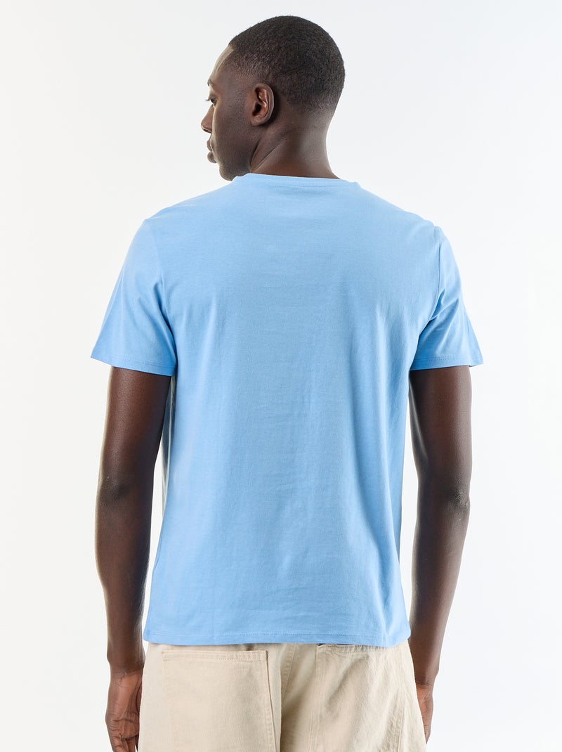 T-shirt stampata fantasia a maniche corte Blu - Kiabi