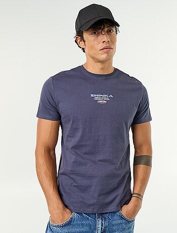 T-shirt con stampa fantasia a maniche corte