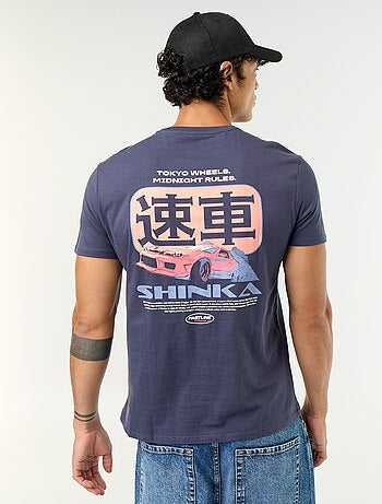 T-shirt con stampa fantasia a maniche corte