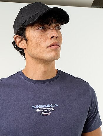 T-shirt con stampa fantasia a maniche corte