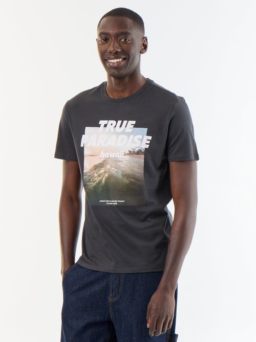 T-shirt stampata fantasia a maniche corte - Kiabi
