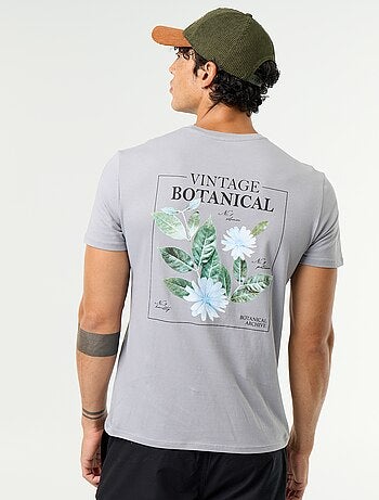 T-shirt con stampa fantasia a maniche corte