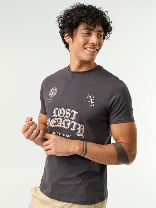 T-shirt stampata fantasia a maniche corte - Kiabi