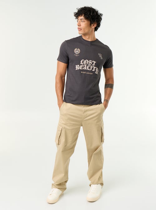 T-shirt stampata fantasia a maniche corte - Kiabi